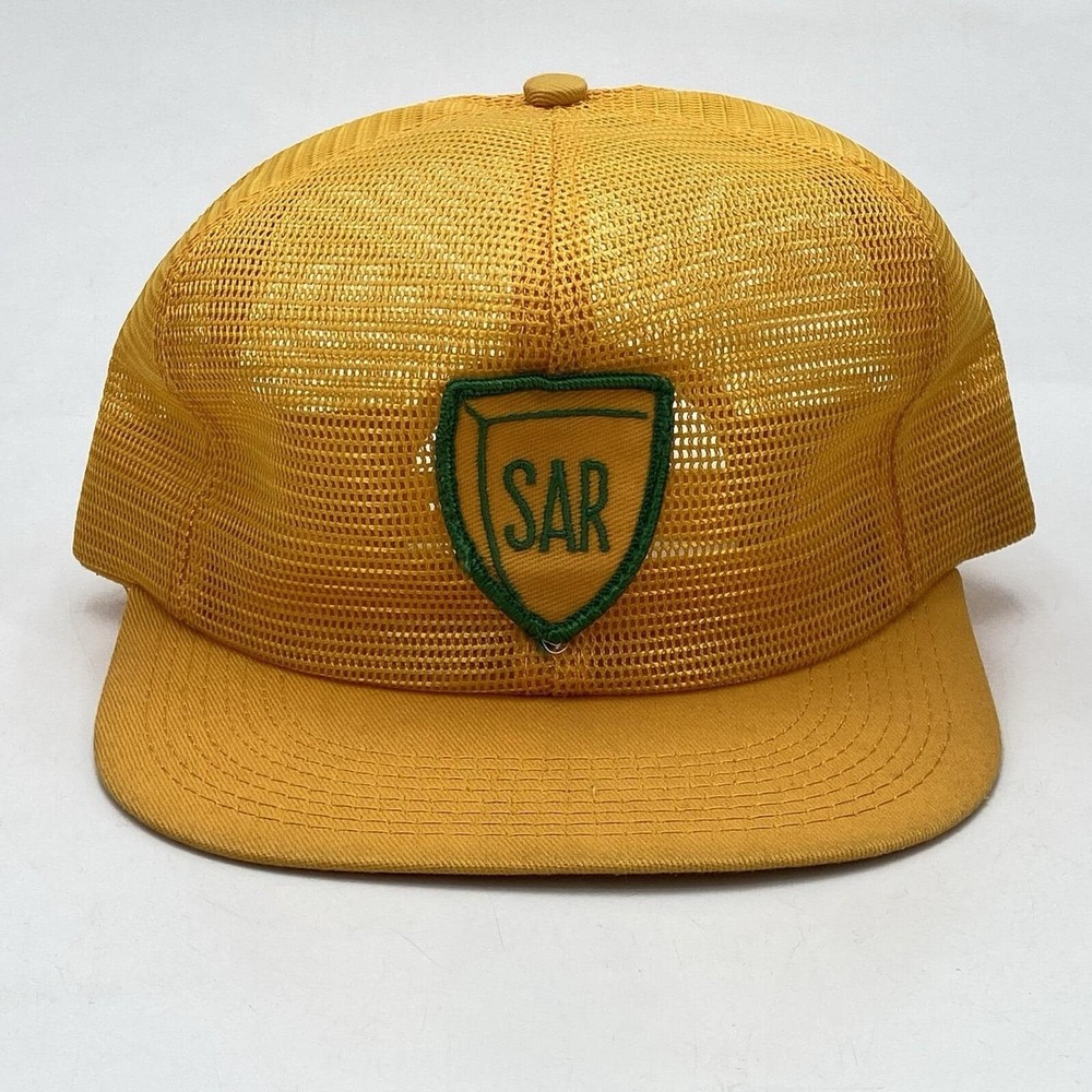 Vintage K-Brand‎ SAR Hybrids All Mesh Snapback Trucker Hat Farmer USA Made